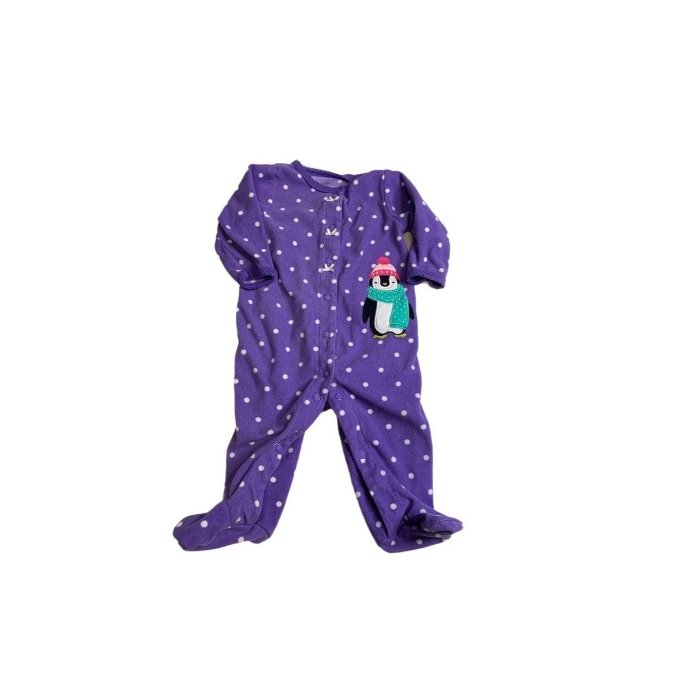 Carter’s Baby Girl Winter Penguin Fleece Sleeper 3M